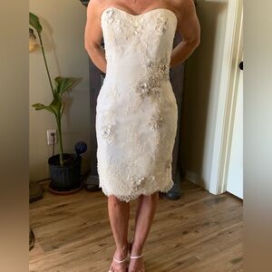 Maggie Sottero Ivory Floral Lace Dress